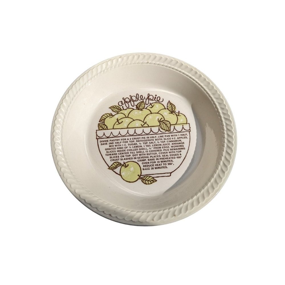 Royal China, Jeannette, Apple Pie, Deep Dish Pie Plate 11", vintage